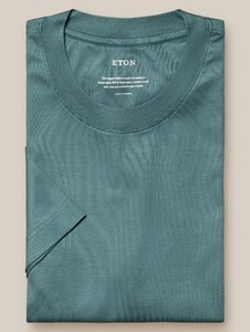 Eton Filo di Scozia Jersey T-Shirt Midden Groen