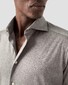 Eton Filo di Scozia Jersey Wide Spread Collar Overhemd Donker Grijs