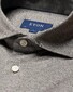 Eton Filo di Scozia Jersey Wide Spread Collar Overhemd Donker Grijs