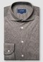 Eton Filo di Scozia Jersey Wide Spread Collar Shirt Dark Gray