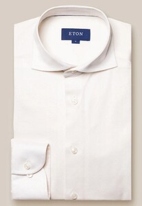 Eton Filo di Scozia King Knit Subtle Herringbone Shirt White