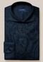 Eton Filo di Scozia Piqué Knit Organic Cotton Overhemd Donker Blauw