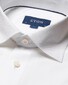Eton Filo di Scozia Piqué Knit Organic Cotton Overhemd Wit