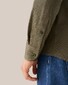 Eton Filo di Scozia Piqué Knit Organic Cotton Shirt Green