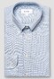 Eton Fine Basketweave Texture Signature Oxford Bengal Stripe Shirt Blue