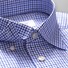 Eton Fine Button Under Check Shirt Deep Blue Melange