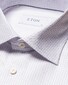 Eton Fine Check Cotton Lyocell Stretch Overhemd Roze