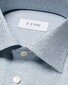 Eton Fine Check Cotton Signature Twill Overhemd Licht Groen