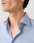 Eton Fine Check Luxury Organic Supima Cotton Twill Overhemd Blauw