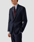 Eton Fine Check Luxury Organic Supima Cotton Twill Overhemd Blauw