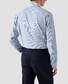Eton Fine Check Luxury Organic Supima Cotton Twill Overhemd Blauw
