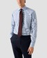 Eton Fine Check Luxury Organic Supima Cotton Twill Overhemd Blauw