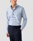 Eton Fine Check Luxury Organic Supima Cotton Twill Overhemd Blauw
