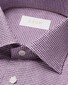 Eton Fine Check Luxury Organic Supima Cotton Twill Overhemd Roze