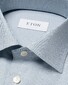 Eton Fine Check Rich Signature Twill Overhemd Licht Groen