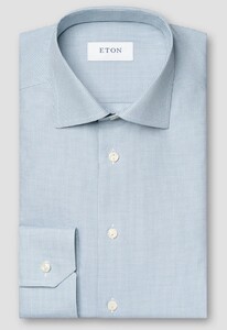 Eton Fine Check Rich Signature Twill Shirt Light Green