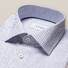 Eton Fine Check Twill Cutaway Shirt Blue
