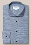Eton Fine Checked Cotton Linnen Mother of Pearl Buttons Overhemd Donker Blauw