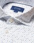 Eton Fine Dot Pattern Soft Cotton Tencel Shirt White-Blue