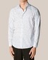 Eton Fine Dot Pattern Soft Cotton Tencel Shirt White-Blue