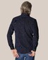 Eton Fine Dotted Satin Indigo Wide Spread Shirt Navy