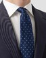 Eton Fine Fantasy Floral Structure Weave Silk Tie Navy