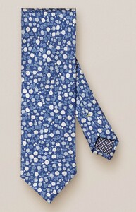 Eton Fine Floral Silk Tie Blue
