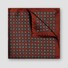 Eton Fine Geometric Pattern Silk Twill Pochet Donker Rood