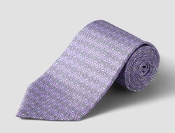 Eton Fine Geometric Vintage Fantasy Pattern Tie Purple