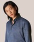 Eton Fine Herringbone Flannel Wide Spread Shirt Dark Evening Blue