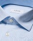 Eton Fine Herringbone Four-Way Stretch Overhemd Licht Blauw