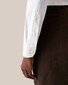 Eton Fine Herringbone Four-Way Stretch Overhemd Wit