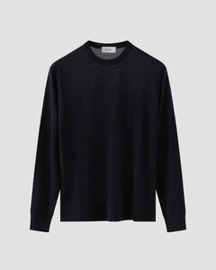 Eton Fine Luxury Merinowool Knit Crew Neck Trui Navy