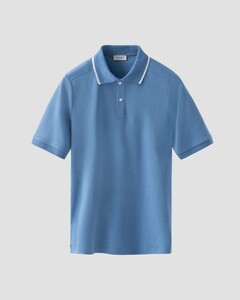 Eton Fine Luxury Supima Cotton Jersey Knit Polo Licht Blauw