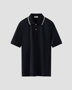 Eton Fine Luxury Supima Cotton Jersey Knit Polo Navy