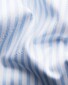 Eton Fine Organic Cotton Satin Bold Stripes Overhemd Licht Blauw