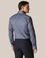 Eton Fine Oxford Texture Mélange Effect Shirt Navy