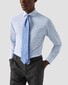 Eton Fine Pattern Four Way Stretch Overhemd Licht Blauw