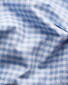 Eton Fine Piqué Check Mother of Pearl Buttons Shirt Light Blue