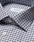 Eton Fine Piqué Check Mother of Pearl Buttons Shirt Navy