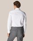 Eton Fine Piqué Subtle Striped Lightweight Organic Cotton Overhemd Wit