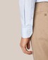 Eton Fine Piqué Subtle Striped Lightweight Organic Cotton Shirt Light Blue