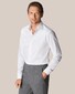 Eton Fine Piqué Weave Subtle Stripe Organic Cotton Overhemd Wit