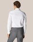 Eton Fine Piqué Weave Subtle Stripe Organic Cotton Overhemd Wit