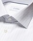 Eton Fine Piqué Weave Subtle Stripe Organic Cotton Shirt White