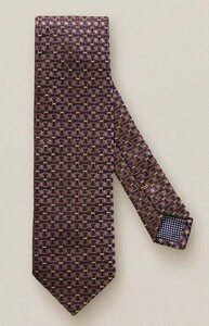 Eton Fine Repeating Pattern Tie Dark Purple