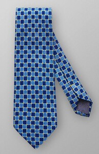 Eton Fine Squares Pattern Tie Blue