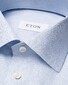 Eton Fine Stripe Cotton Signature Twill Overhemd Licht Blauw
