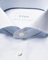 Eton Fine Stripe Cotton Twill Overhemd Licht Blauw
