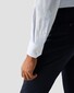 Eton Fine Stripe Cotton Twill Overhemd Licht Blauw